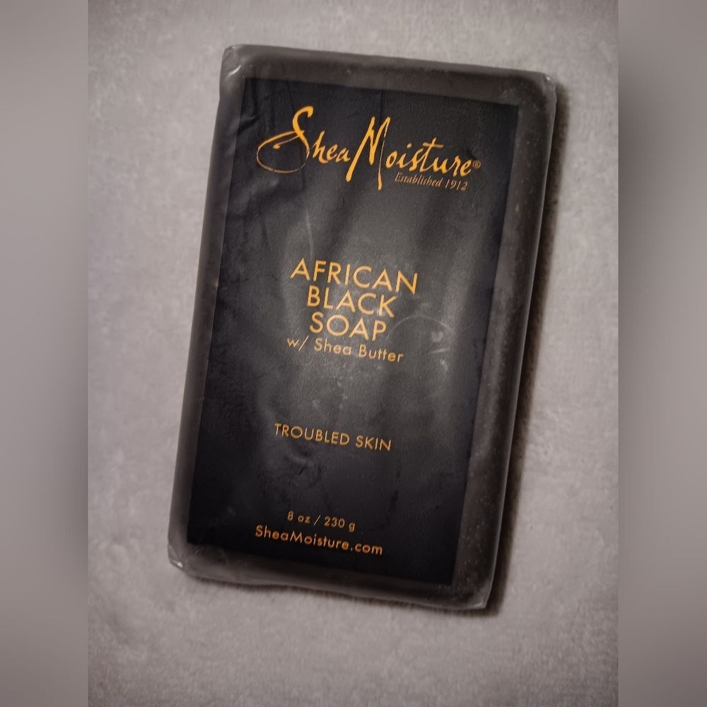 NWOT Shea Moisture African Black Soap with Shea Butter Troubled Skin 8oz